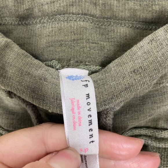 FP Movement Kyoto Pants Womens Small Joggers Drawstring Patch Green - Picture 11 of 14